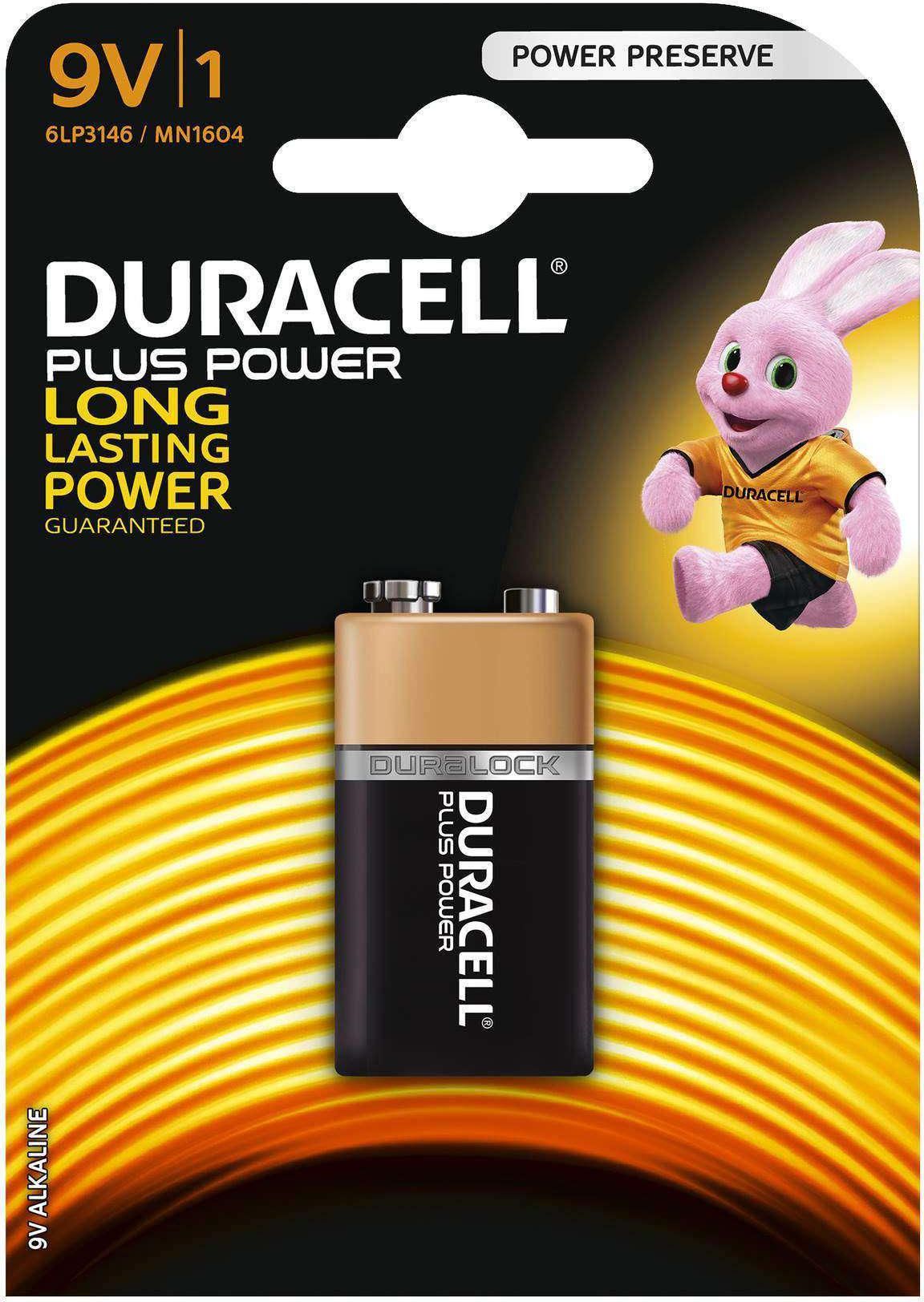Duracell Plus Power 9V Alkaline Battery