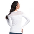Bebe S0GCX1019500 Confetti Logo Pullover Top for Women - White