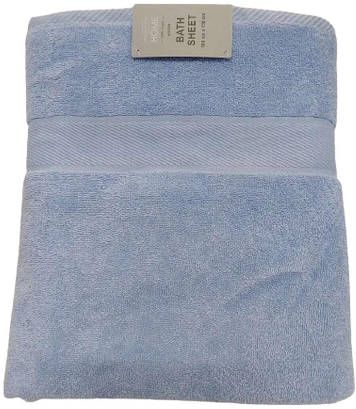 LA Collection 420 GSM Cotton Bath Sheet Light Blue 100x150cm