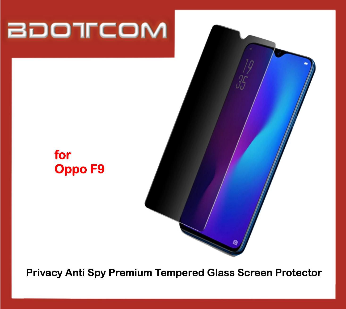 Bdotcom Privacy Anti Spy Premium Tempered Glass Screen Protector for Oppo F9