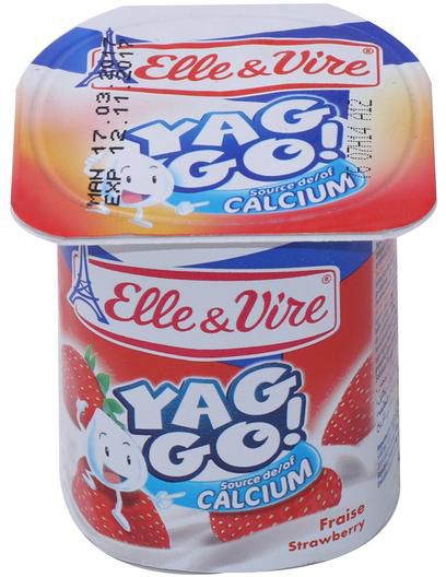Elle & Vire Yag Go Strawberry Dessert 125 G