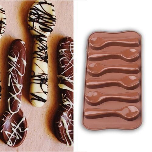 Universal Silicone Spoon Shape Chocolate Cake Mould Sugar Candy Decorating Baking Mold