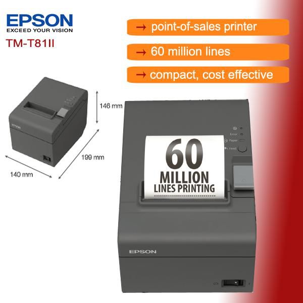 EPSON Printer TM-T81II USB Thermal Receipt Printer