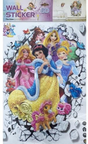 6d Kids Decorative Disney Princess Cartoon Wall Sticker