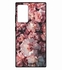 غطاء حماية بنقشة الزهور لهاتف سامسونج جالاكسي نوت 20 ألترا وردي/أبيض