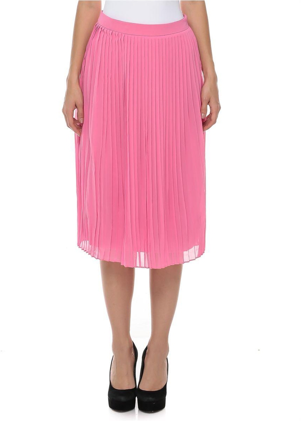 TrendyolMilla Pink Polyester Pleated Skirt For Women
