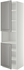 METOD خزانة عالية لميكروويف مع بابين/أرفف - أبيض/Bodbyn رمادي ‎60x60x220 سم‏