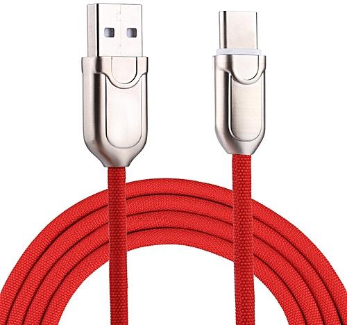 Generic 1m 2A USB-C / Type-C to USB 2.0 Data Sync Quick Charger Cable for Samsung Galaxy S8 and S8 + / LG G6 / Huawei P10 and P10 Plus / Oneplus 5 / Xiaomi Mi6 and Max 2 and other Smartphones (Red)