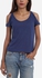 Belle Cold Short Sleeves Top - Navy Blue