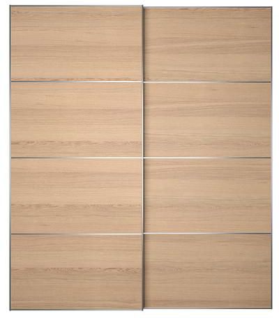ILSENGPair of sliding doors, white stained oak veneer