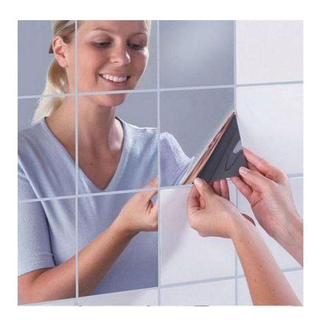 Squares Wall Sticker Waterproof Self-adhesive Mirror