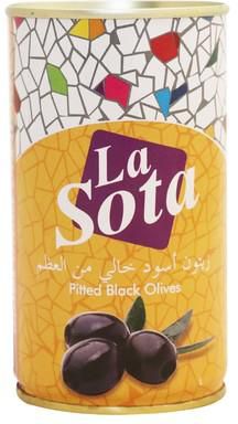 La Sota Pitted Black Olives 350 G