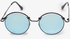 Sass - Round Mirrored Sunglasses -  Blue