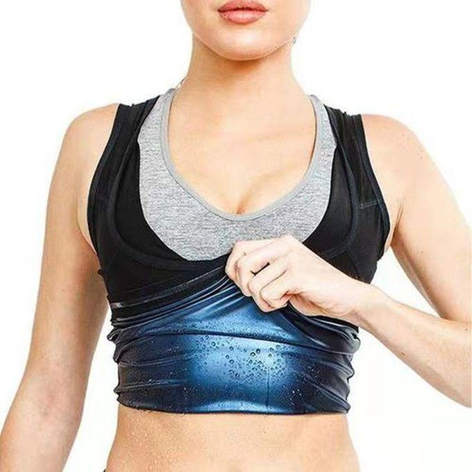 Sauna Slimming Sauna Sweat Women's Shaper Heat Trapping Waist Trainer Vest Shirt Fat Burning Sauna Suit For Fitness