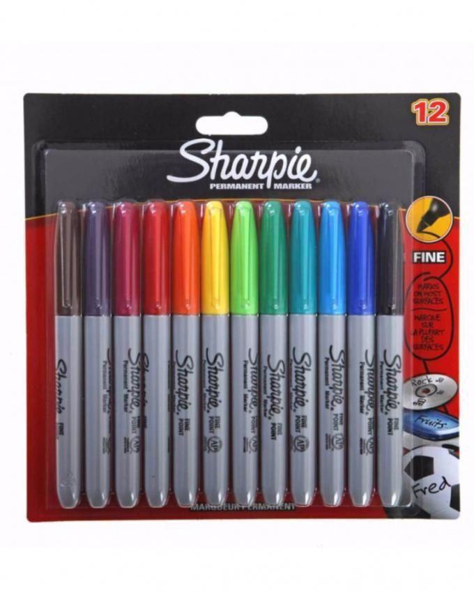 Sharpie Fine Assorted Permanent Markers - Set Of 12