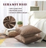 2 Pieces Velvet Soft Decorative Cushion Set Solid Design Beige 45x45cm