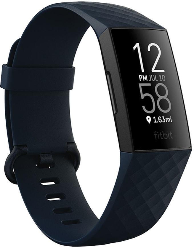fitbit - Charge 4 (NFC) - Advanced Fitness Tracker with GPS, Swim Tracking &amp; Up To 7 Day Battery Strom Blue/Black