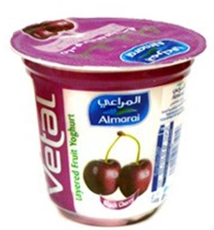 Almarai Layered Fruit Yogurt Black Cherry - 140 g