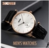 Skmei Vintage Men Leather Band Stainless Steel Sport Military Quartz Wrist Watch