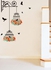 Bird Cage And Floral Pattern Wall Sticker Multicolour 70 x 25centimeter