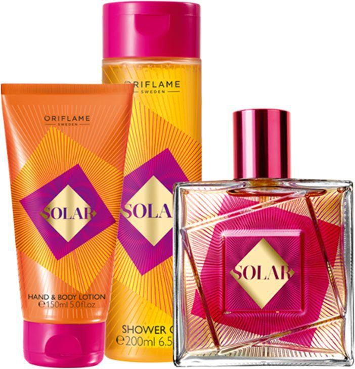 Solar Set of 3 pieces Shower Gel, Body and Hand Lotion and EDT Solar