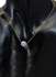 18 Karat Solid Yellow Gold Crystal Ball Pendant Necklace