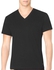 Calvin Klein 3-Pack Short Sleeve V-Neck Undershirts For Men  - Large, Black