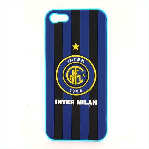 Inter Milan iPhone 5/5s Rubber Textured Back Case - Blue  (6-66118)