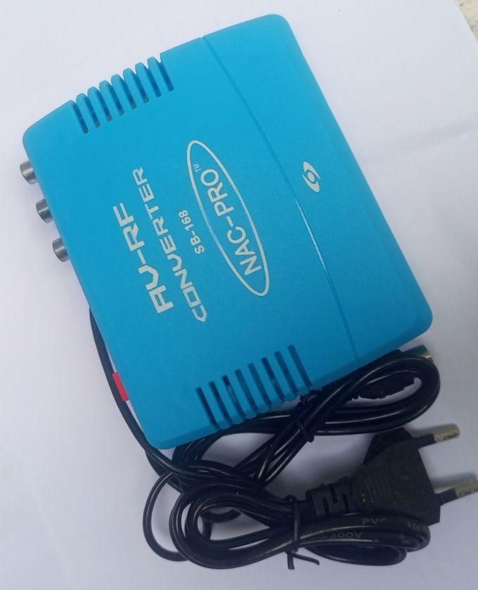 AV To RF Modulator TV Switch Audio Video RCA Ant Coaxial Converter DSTV/STARTIMES