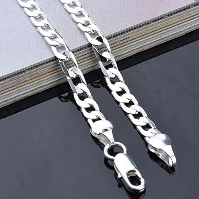 Necklace For Men - Chain - Italian Design - Silver Plated And Neikal