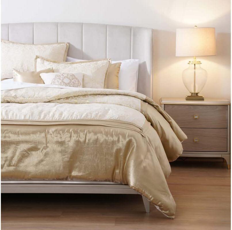 PAN Home Calista 6-Piece Jacquard Comforter Set 240x260cm-Gold