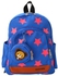 Star Printed Design Canvas Backpack Blue/Pink