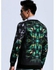Chic 3D Print Round Neck Long Sleeve Ribbed Cuffs Sweatshirt For Men - Black - M