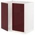 METOD Base cabinet for sink + 2 doors, white Kallarp/high-gloss dark red-brown, 80x60 cm - IKEA