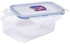 Rectangular Food Container Clear/Blue 350millimeter