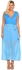 Sunshine Women's V-Neck Sleeveless Split Chiffon Beach Maxi Dress With Belt Plus Size-Blue