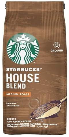 Starbucks House Blend Medium Roast Ground Coffee Bag, 200 gm