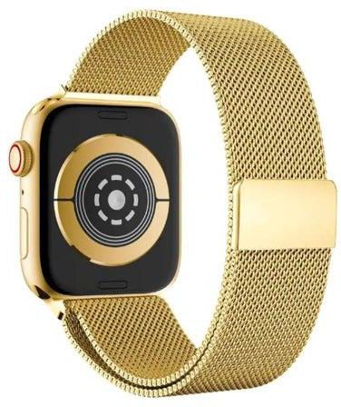 Apple Watchband 45mm/44mm/42mm Milanese Apple Watch Strap for Apple Watch All Series Champagne Gold