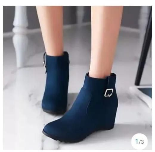 Fashion Women Boots-Navy Blue