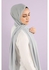 AM-Shop Long Scarf Crepe Solid For Women (Silver Grey Color)