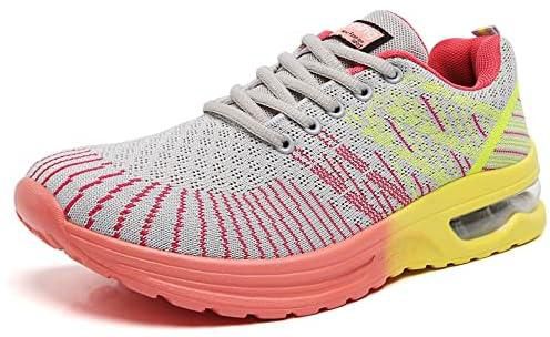 TSIODFO Women Sport Running Shoes Gym Jogging Walking Sneakers, 861 Grey, 5