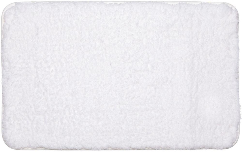 Spirella Fury Polyester Bathroom Rug, White - 50 x 80 x 3 cm