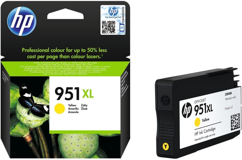 HP 951XL High Yield Yellow Original Ink Cartridge [CN048AE]   Works with HP OfficeJet Pro 251,