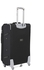 Senator Brand Softside 3 Piece Set of 4 Wheel Spinner Luggage Trolley in Black Color LL003-3_BLK