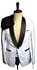 Men's Tuxedo Suit With Satin Shawl Lapel - White Jacket And Black Trouser