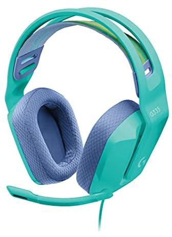 Logitech G Logitech G335 Wired Gaming Headset, with Microphone, 3.5mm Audio Jack, Comfortable Memory Foam Earpads, Lightweight, Compatible with PC, PlayStation, Xbox, Nintendo Switch - Mint