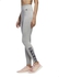 Adidas Essentials Contrast Logo Elastic Waist Sport Leggings for Women - Heather Grey, S