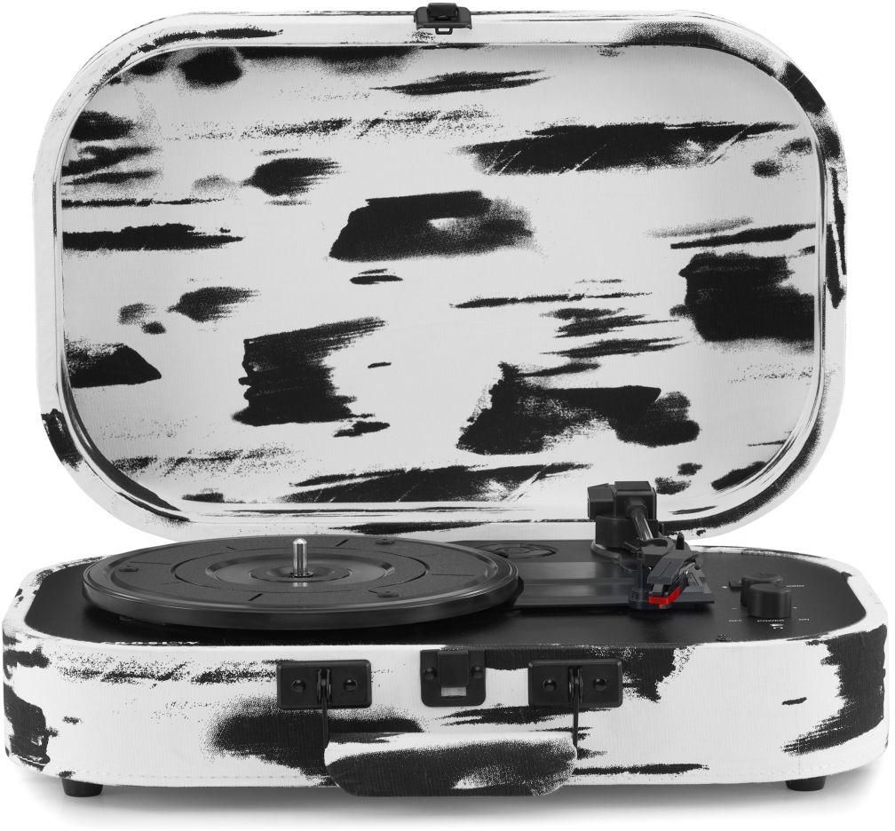 Crosley Discovery Bluetooth Belt-Drive Turntable with Built-In Speakers - Black & White