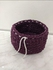 Round Basket Crochet - Purple