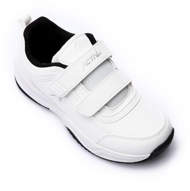 Activ Perforated Leather Round Toecap Sneakers - White